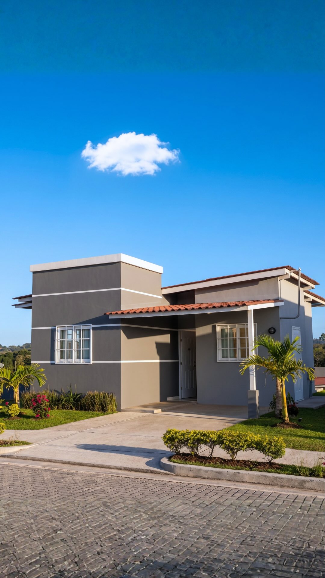 Fachada completa de uma vivienda em Colinas de Bonanza, Panamá Oeste